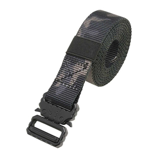 Brandit Unisex Tactical Belt Dark Camo – Adjustable Military Webbing Belt