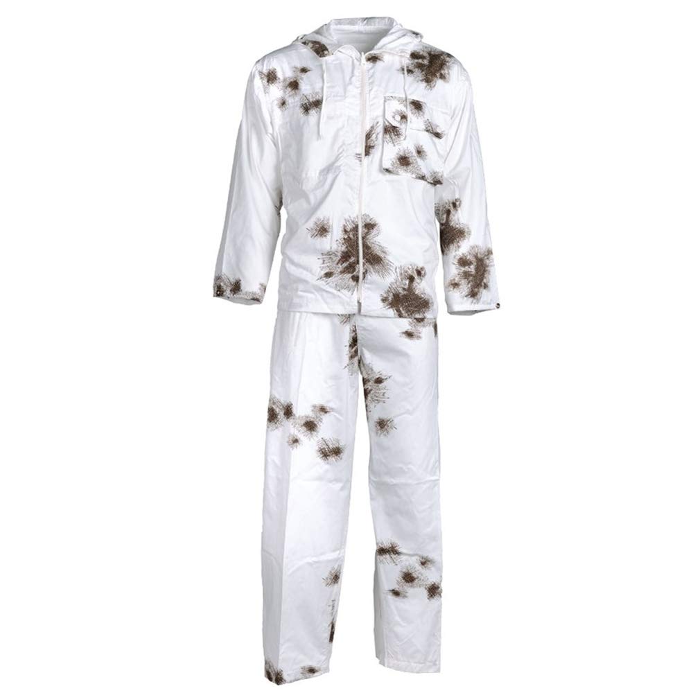 Mil-Tec Men’s Snow Camo Suit Poly/Cotton Winter Military Outdoor