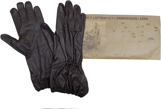 Mil-Tec Luftwaffe FJ Leather Gloves – WW2 German Fallschirmjäger Reproduction