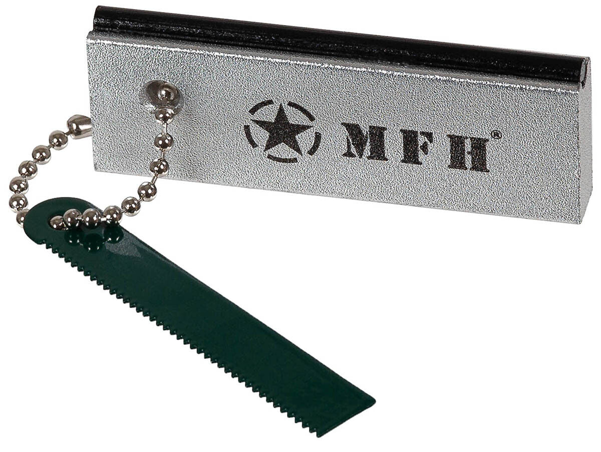 Survival Kit Integrated Fire Steel And Scraper Fire Starter Army Aluminium