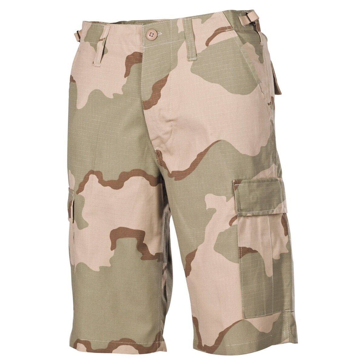 Bermuda Shorts Camo Military Army BDU Leg Pockets Rip Stop 3 Col Desert