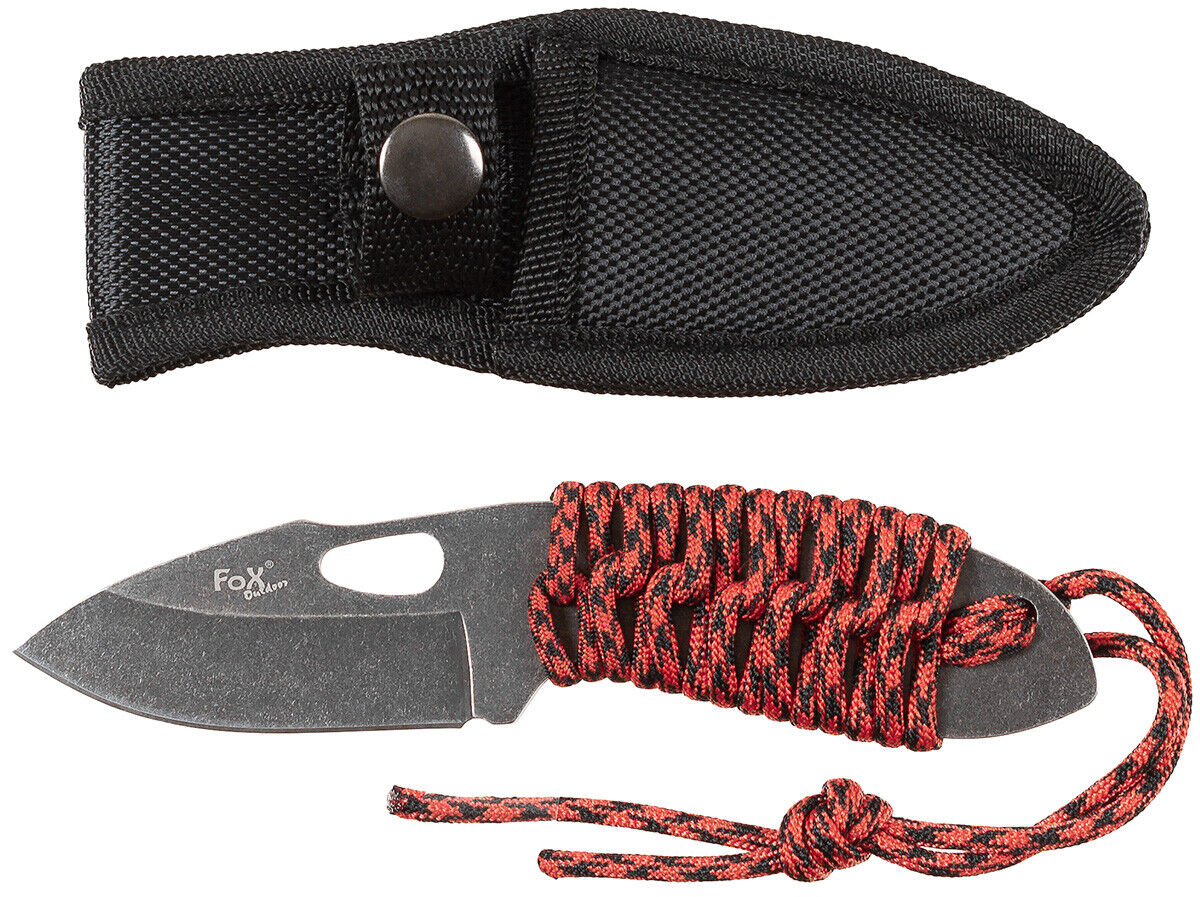 Outdoor Hunting Campin Knife Redrope Small Wrapped Handle Sheath