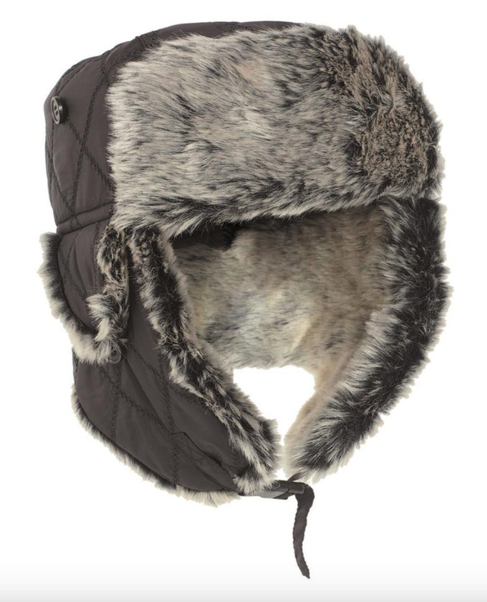Mil-Tec Winter Hat with Faux-fur Black