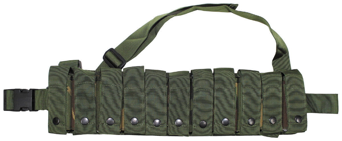 Original British Army Grenade Bandolier Camo with Shoulder – Like New