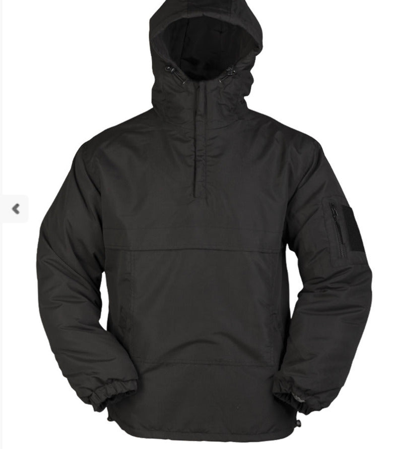 MIL-TEC Anorak Combat Jacket Winter Camouflage Windproof Hooded Lined Black