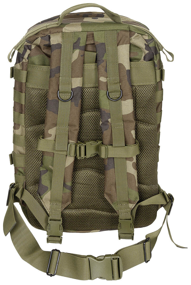US 40L Backpack Assault II Tactical MOLLE Woodland Airsoft  MFH Brand