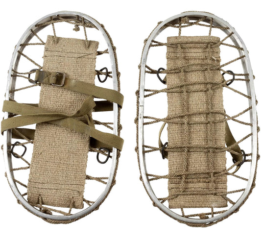 Italian Snow Shoes Aluminium Frame Vintage With Straps Used