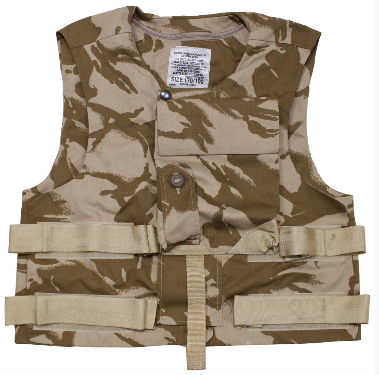 Original British Army GB Cover Combat Military Lightweight Vest DPM Camo Desert