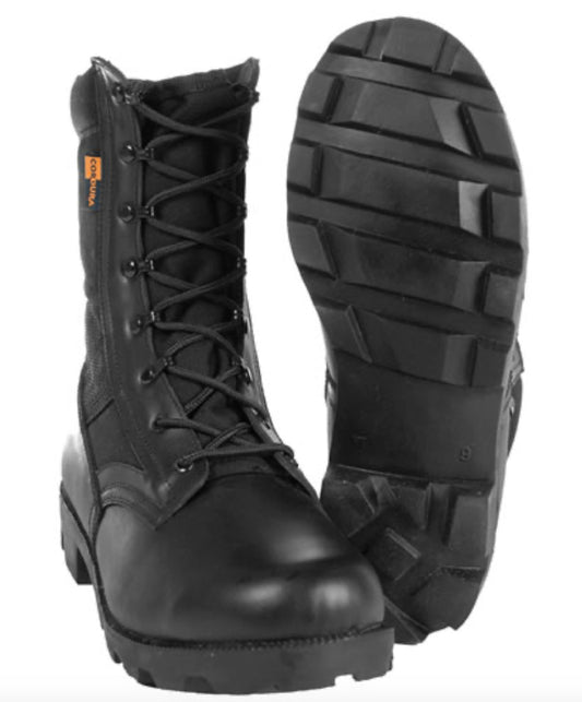 US Army Boots Military Combat Cordura Jungle Shoes Black 100% Cowhide Black