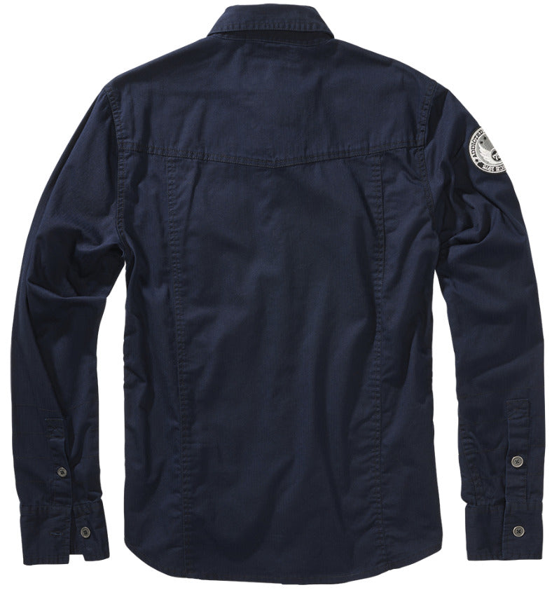 Brandit Luis Vintage Shirt Long Sleeve Stylish Urban Outdoor Shirts Navy
