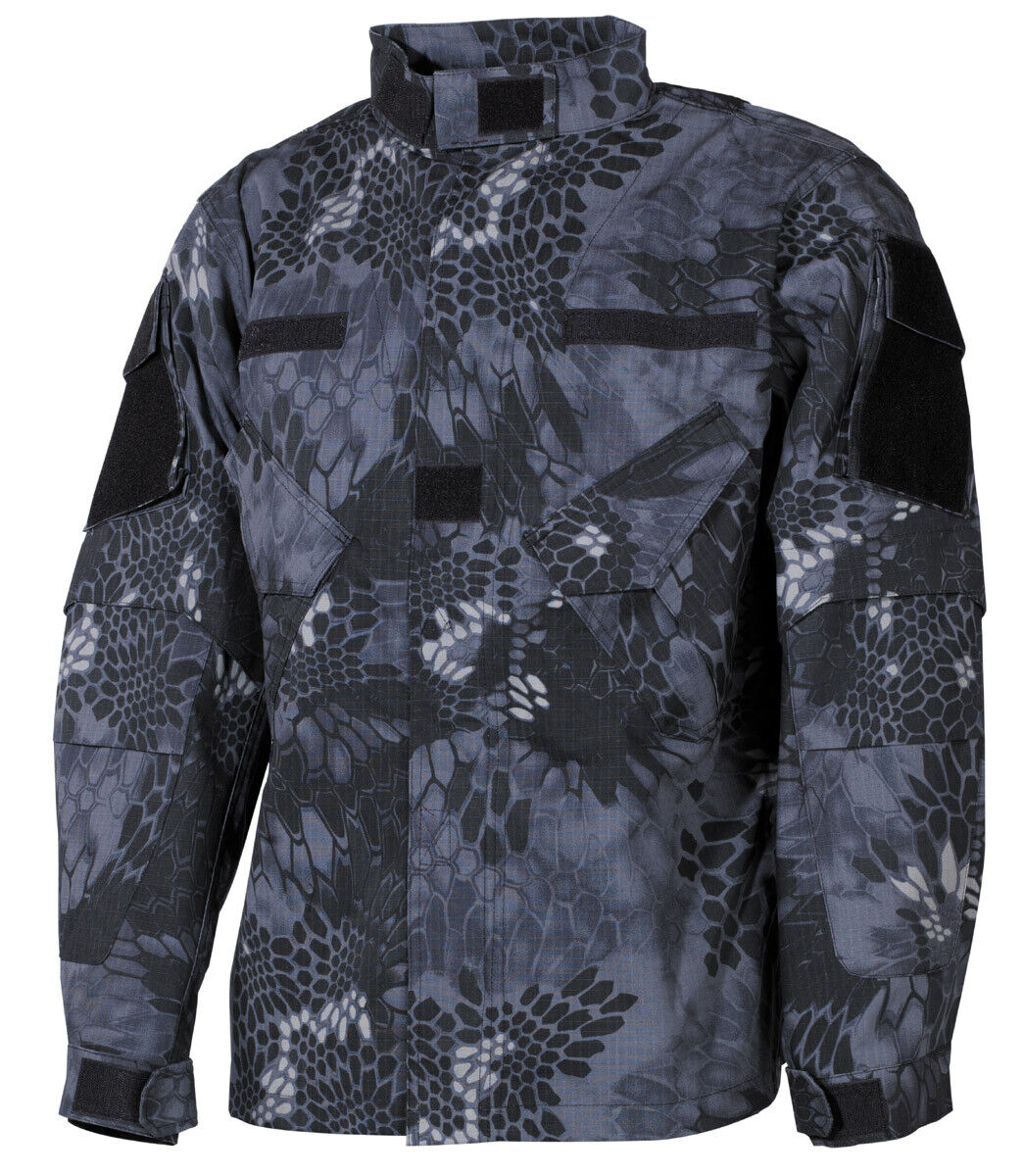 Mission Combat Jacket Ripstop ACU Military Uniform Outdoor Snake Black Cani MFH