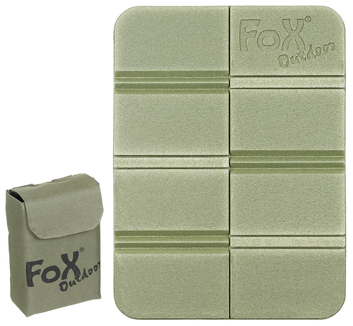 Fox Outdoor Thermal Seat Pad Foldable with MOLLE Pouch Green