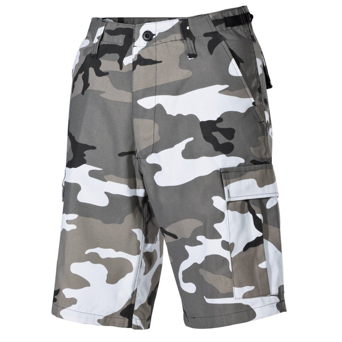 Shorts Bermuda Shorts Camo Military Army BDU Black Leg Pockets Urban
