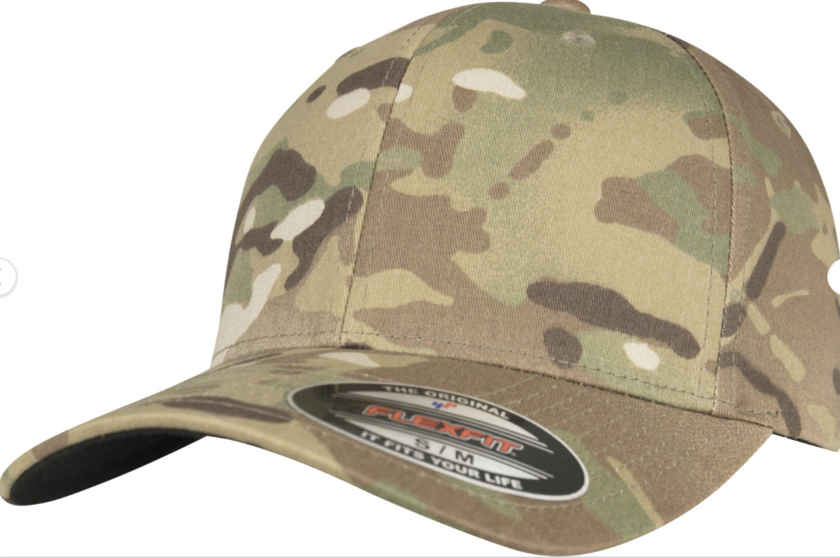 Brandit Flexfit 5 Summer Military Army Camo Classic Snapback Cap Multi Camo