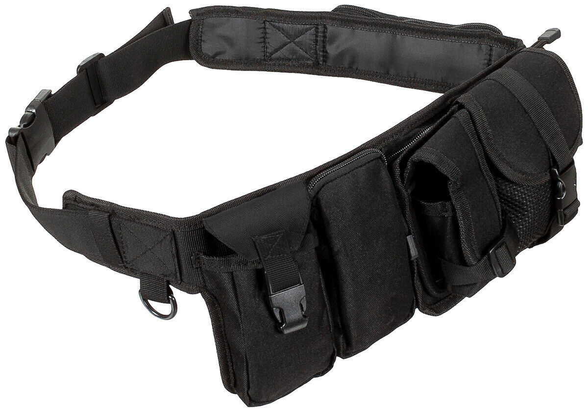 MFH Waist Belt 6 Pockets Ca. 5.5 Cm Black
