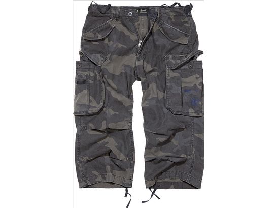 Brandit Industry Vintage 3/4 Shorts Mens Outdoor Camping Hiking Dark Camo