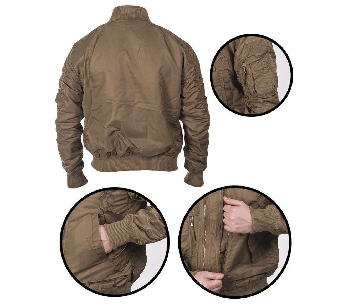 Mil-Tec US Tactical Flight Jacket Dark Coyote