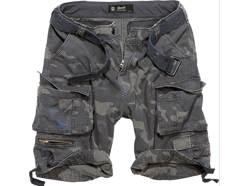 Brandit Bermuda Shorts Vintage Savage Ripstop Outdoor Military Army Dark Camo