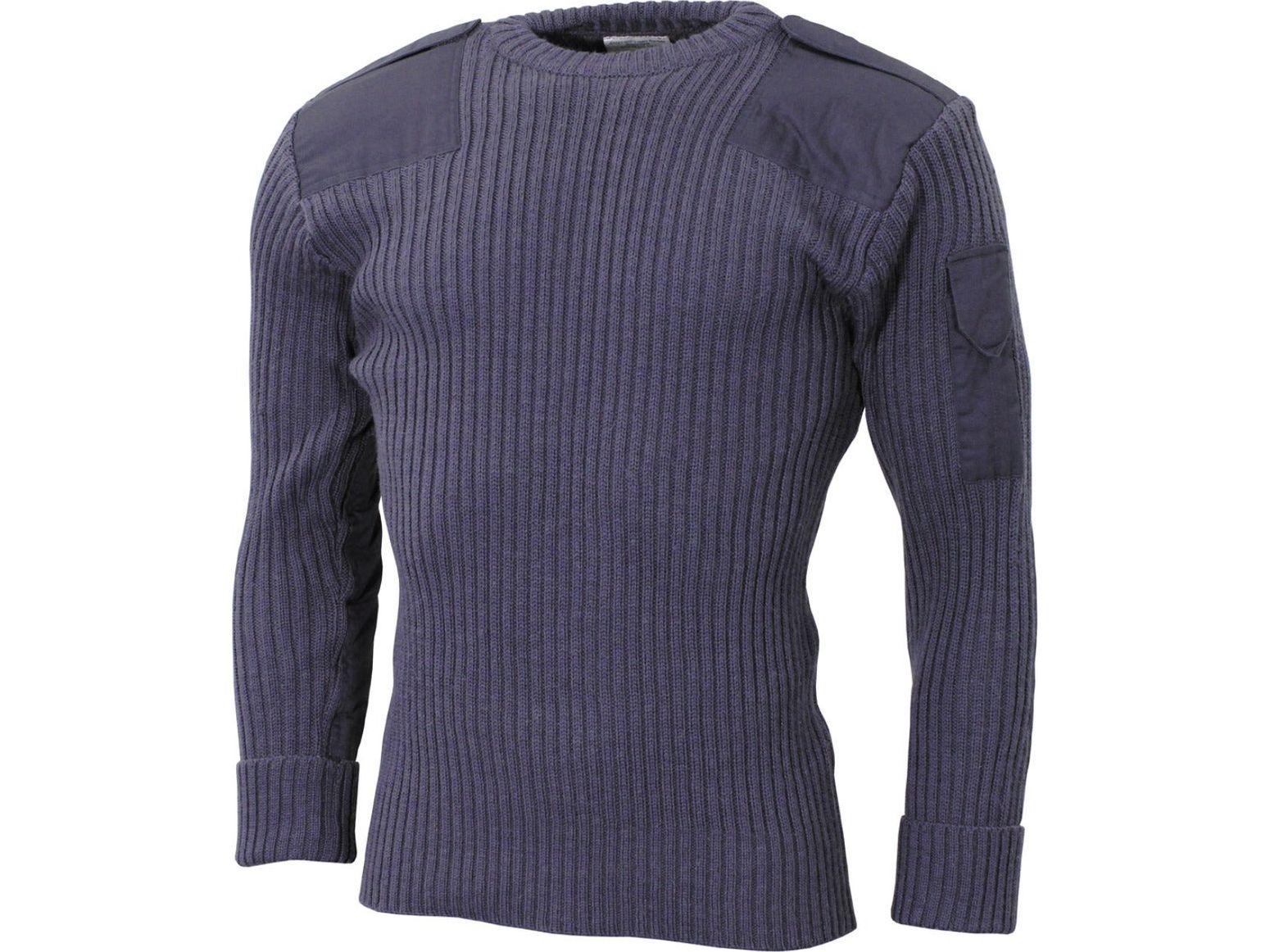 Original British Army Pullover Commando Jumper Blue Sweater Wool Used