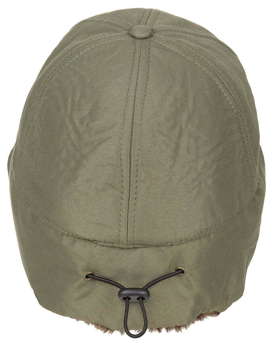 Winter Military Outdoor Cap Trapper White Fur OD green