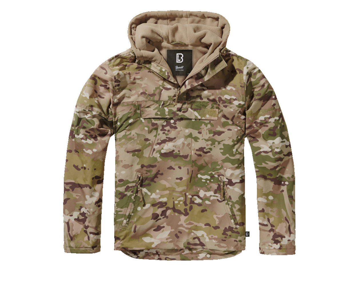 Brandit Windbreaker Hooded Jacket Anorak Mens Camping Outdoor Tactical Camo