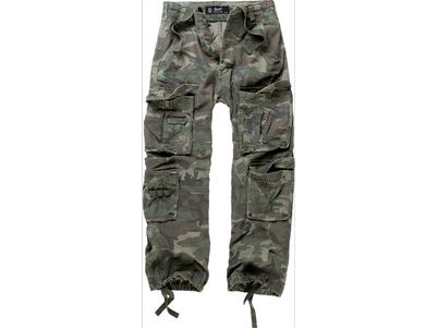 Brandit Pure Vintage Pants Outdoor Hiking Military Army Trousers Mens Woodland