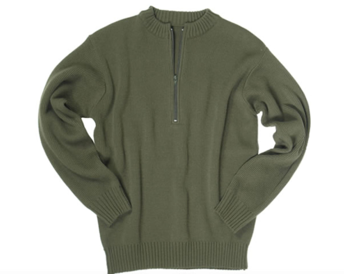 Mil-Tec Swiss Army Sweater with Zipper Olive