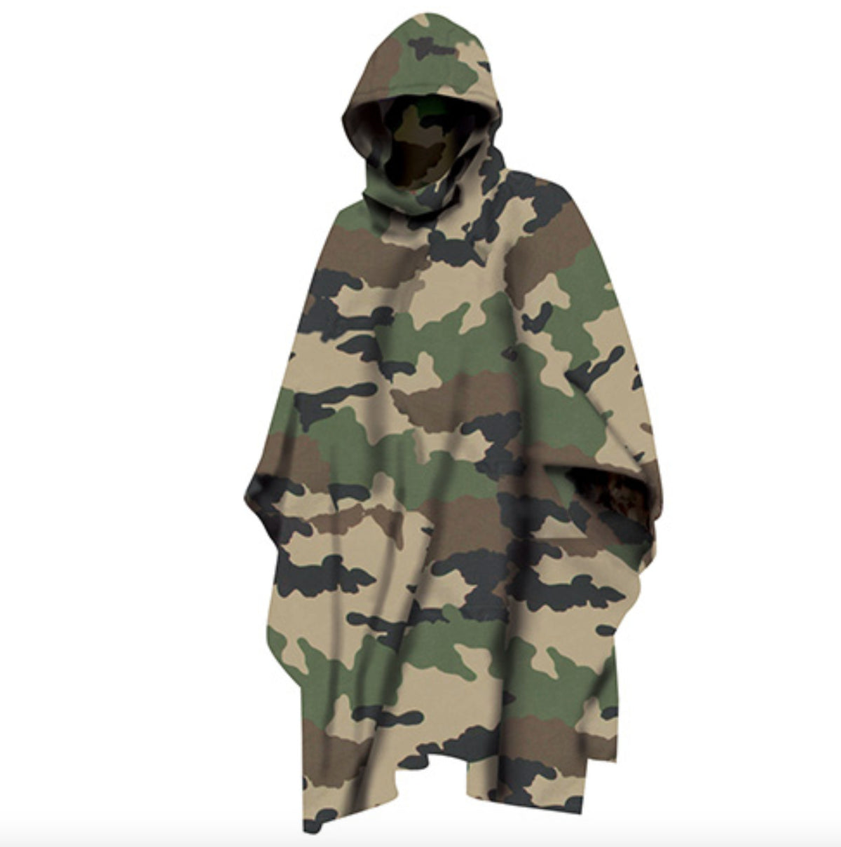 Mil-Tec Camo Ripstop Wet Weather Poncho CCE