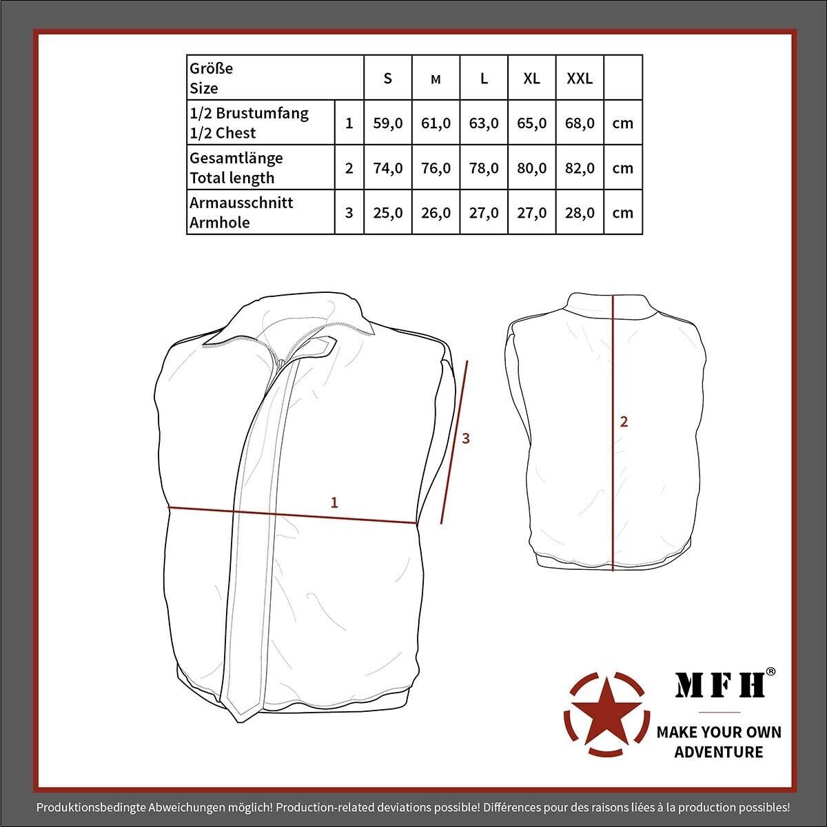 MFH US Quilted Vest Ranger Green