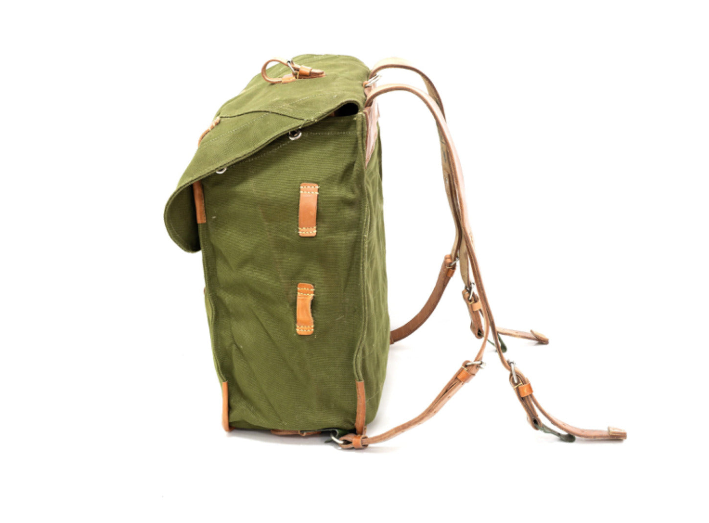 Romanian OD Rucksack Vintage Military Surplus Backpack Durable Olive Used