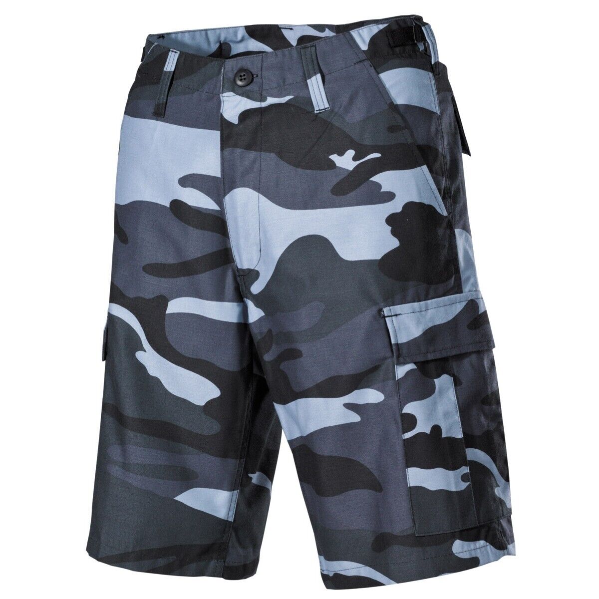 US Shorts Bermuda Shorts Camo Military Army BDU Black Sky Blue Leg Pockets