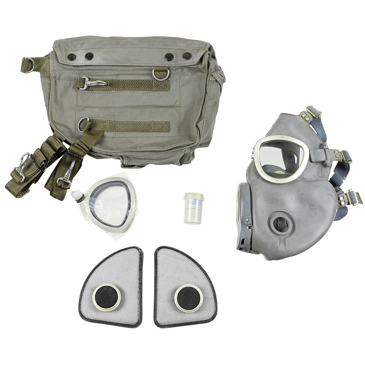 Original Polish Army Pl Gas Mask Mp4b Filter Bottle Tube Gr – Like New
