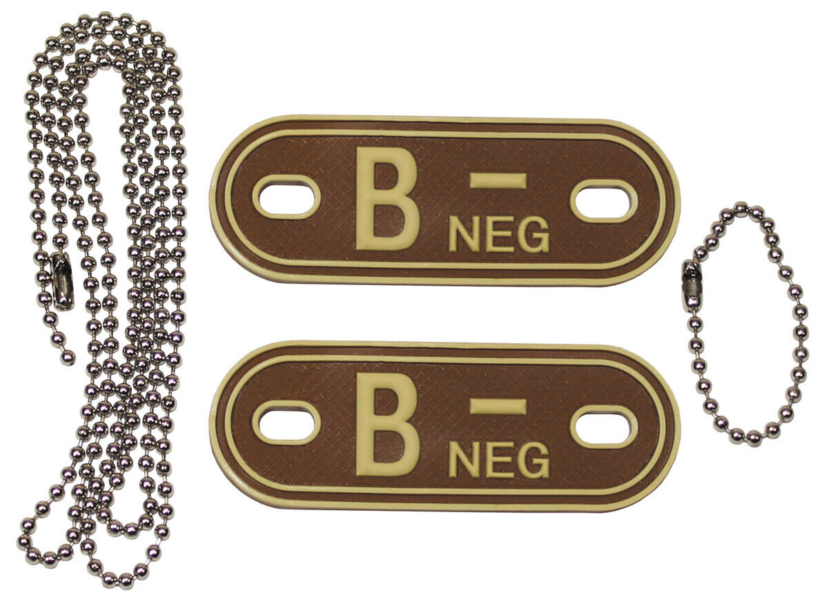 Blood Group Markers With Chains Desert B NEG 3D