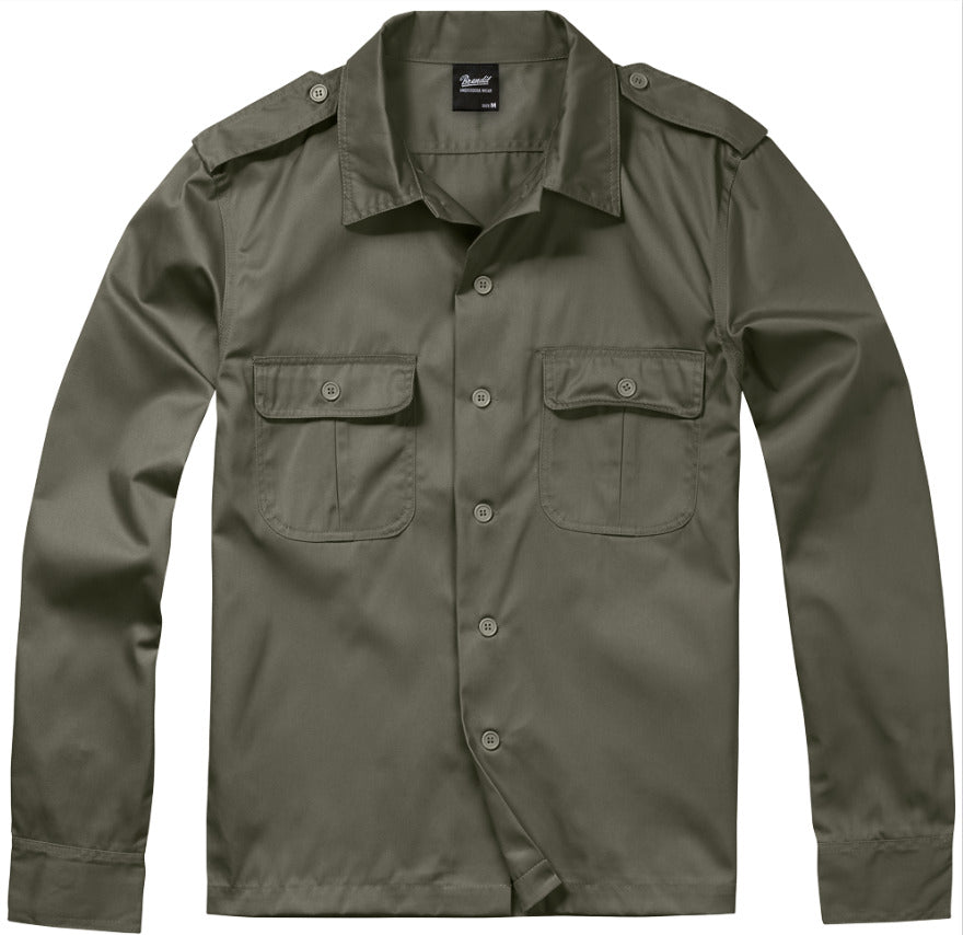 Brandit US Style Shirt Long Sleeve Outdoor Military Army Water-Repellent Durable