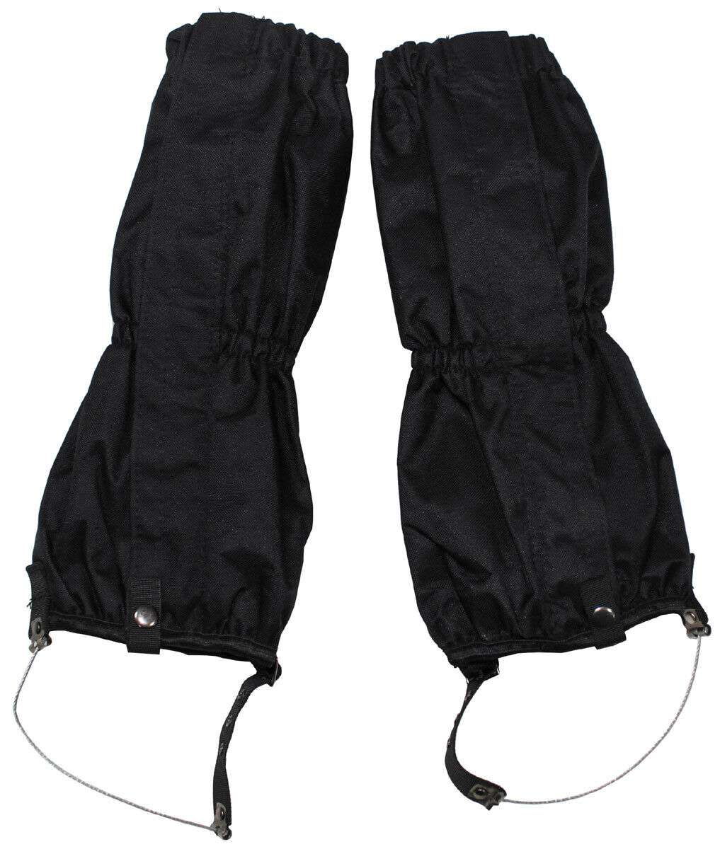 Gaiters Hight Quality Outdoors Durable Black With Zip Steel Wire