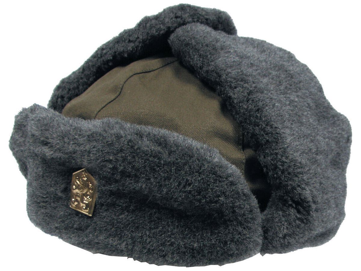 Original CZ Army Military Winter Cap 100 % Polyester OD Green New