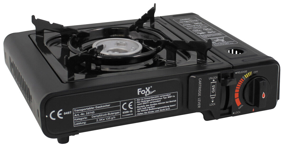Camping Gas Stove with Piezo Ignition - Convenient and Portable Cooking Solution