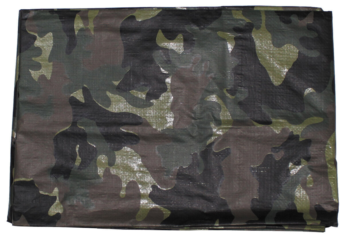 MFH Tarpaulin PE Metal Eyelets Ca. 190 X300 Cm Woodland
