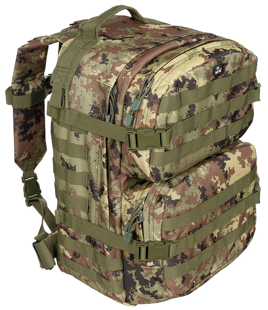 US 40L Backpack Assault II Tactical MOLLE Vegetato Airsoft MFH Brand