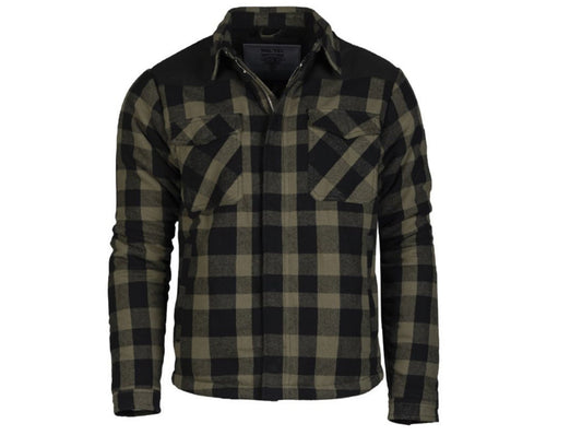 MIL-TEC Light Outdoor Urban Style Lumber Mens Jacket Sweater Black/OD Green