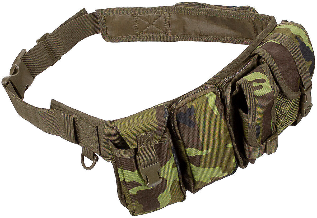 MFH Waist Belt 6 Pockets Ca. 5.5 Cm M95 Czech Camo M95