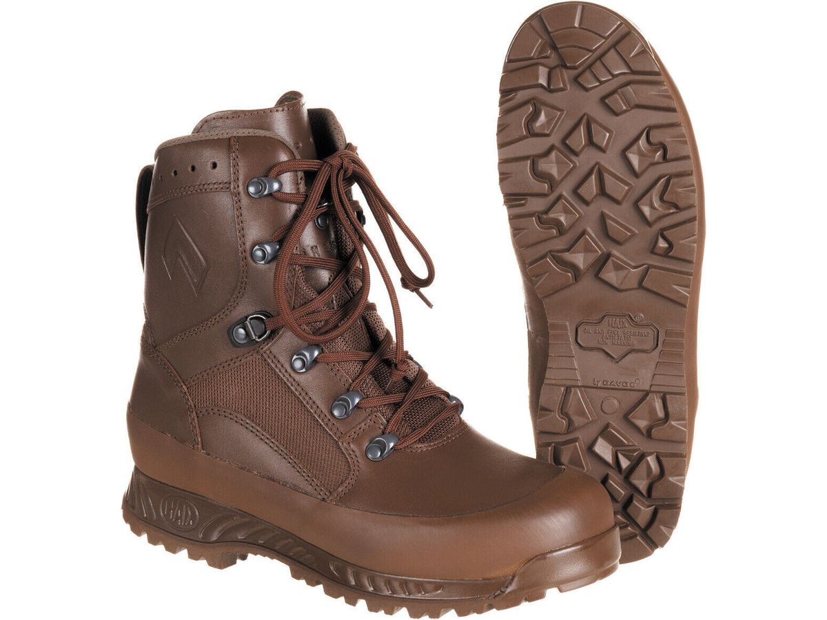 Original British Army Military Combat Boots Haix HIGH LIABILITY MEN Brown New