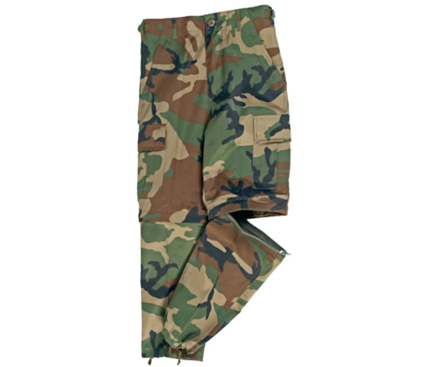 Mil-Tec US BDU Style Zip-Off Kids Pants Woodland Camo