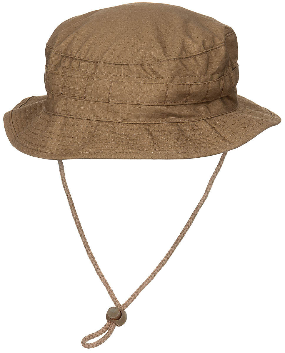 MFH British Army Bush Hat Chin Strap Sf Boonie Ripstop Coyote