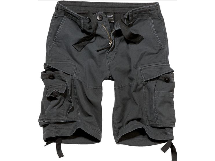 Brandit Urban Vintage Shorts Mens Army Style Military Combat Cargo Outdoor Black