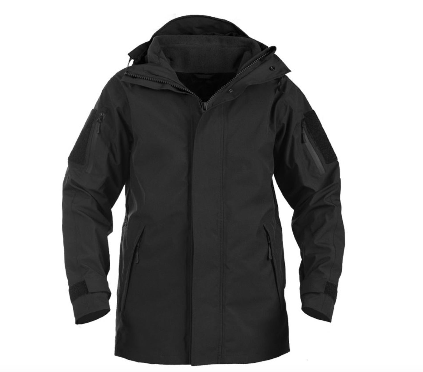 Mil-Tec Wet Weather Jacket with Fleece Liner Gen.ii Black