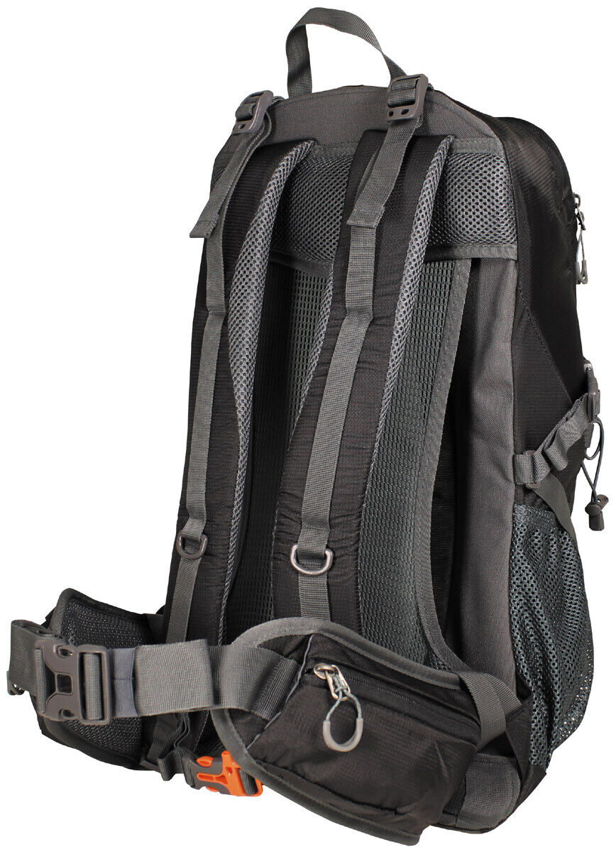 Black Backpack Arber 40 Padded Straps Detachable Ventilation Part Top Handle