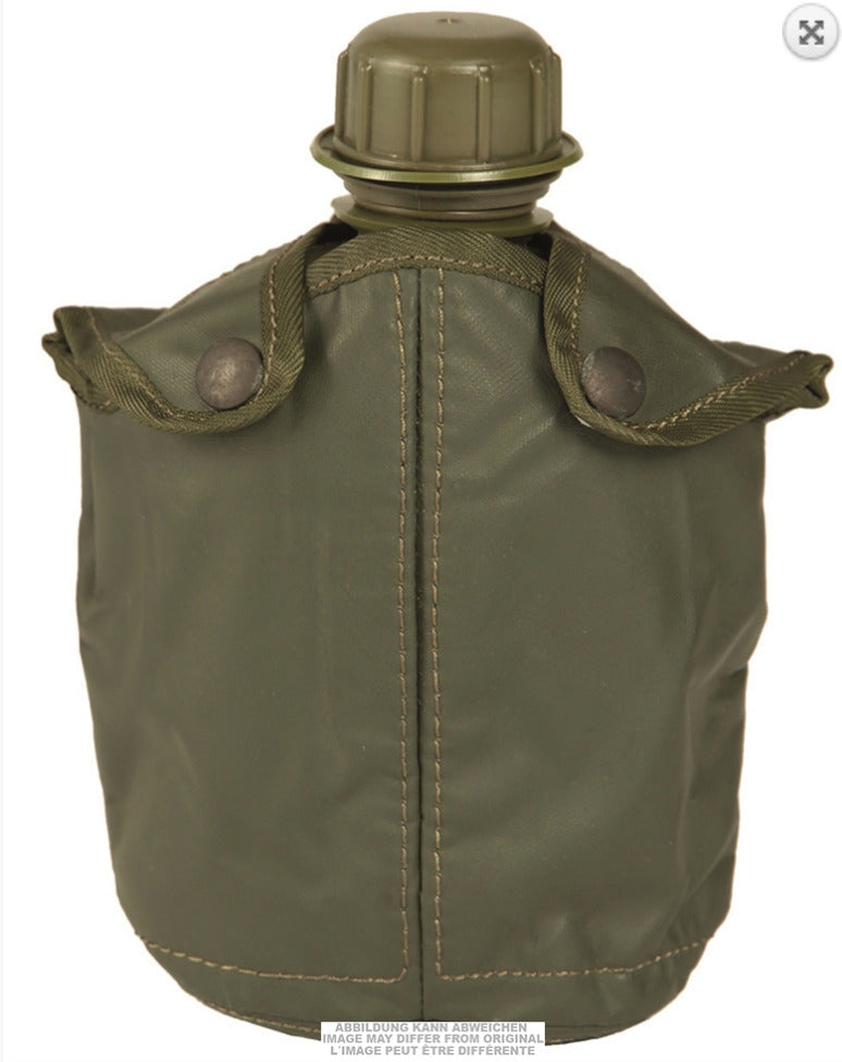 Original Belgian Army 0.75L Plast.canteen with Cover Olive – Like New