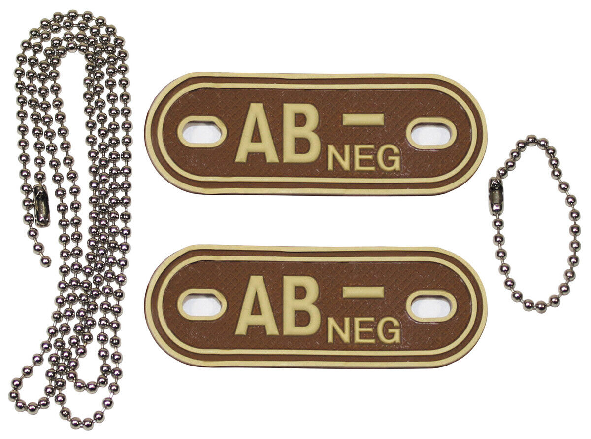 Blood Group Markers With Chains Desert AB NEG 3 D