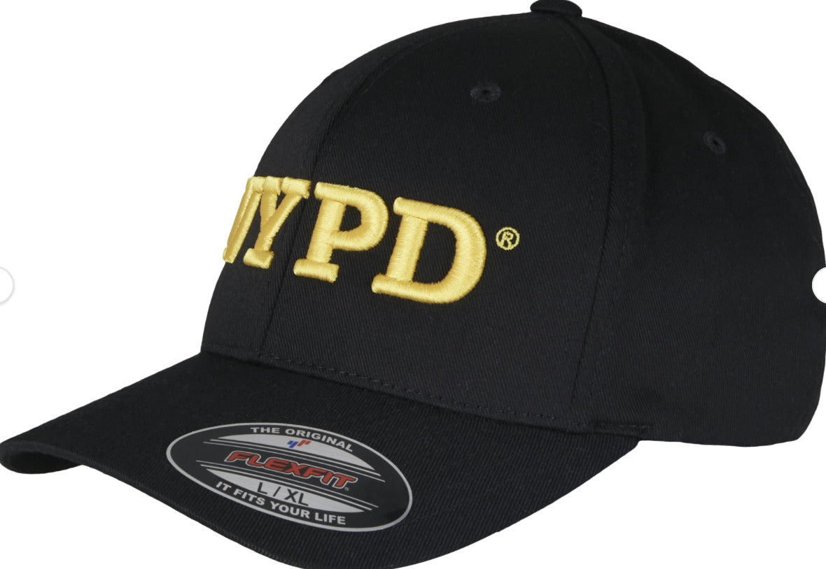 Brandit Summer Cap NYPD 3D Logo Flexfit Cap Hat Black